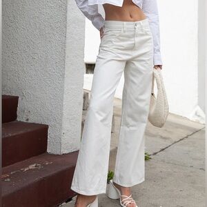 OAK + FORT | Wide Leg Jean - Cream